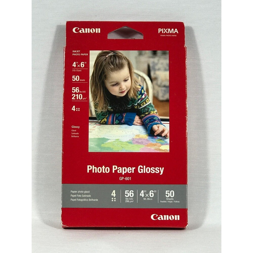 Canon PIXMA GP-601 Glossy Photo Paper 4x6 50 Sheets 210gsm Inkjet 8649B001